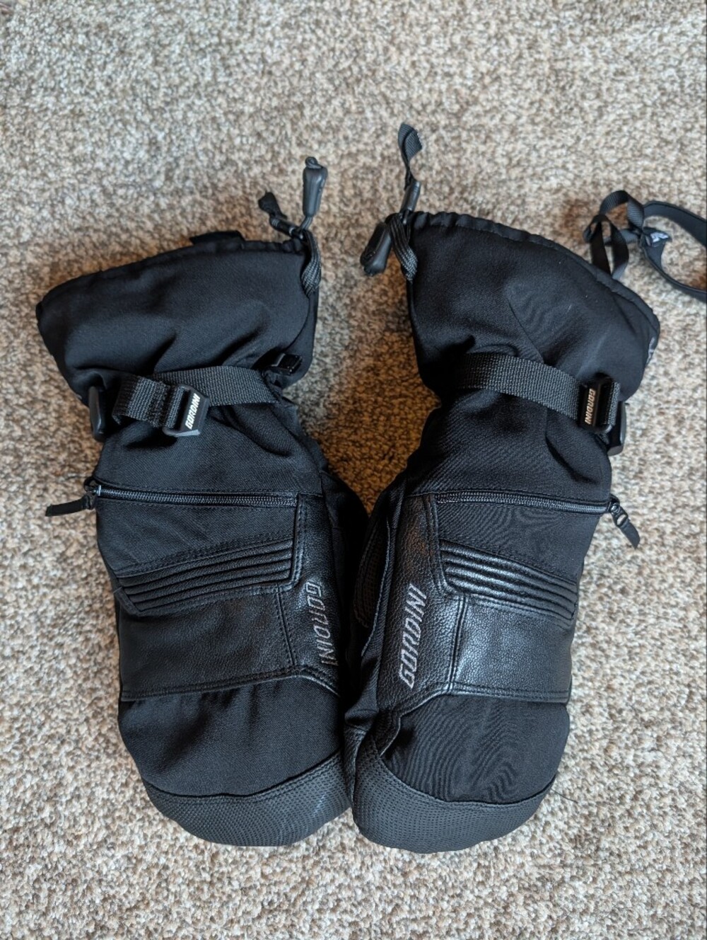 Gordini Men's Black Insulated Snoboard Mittens